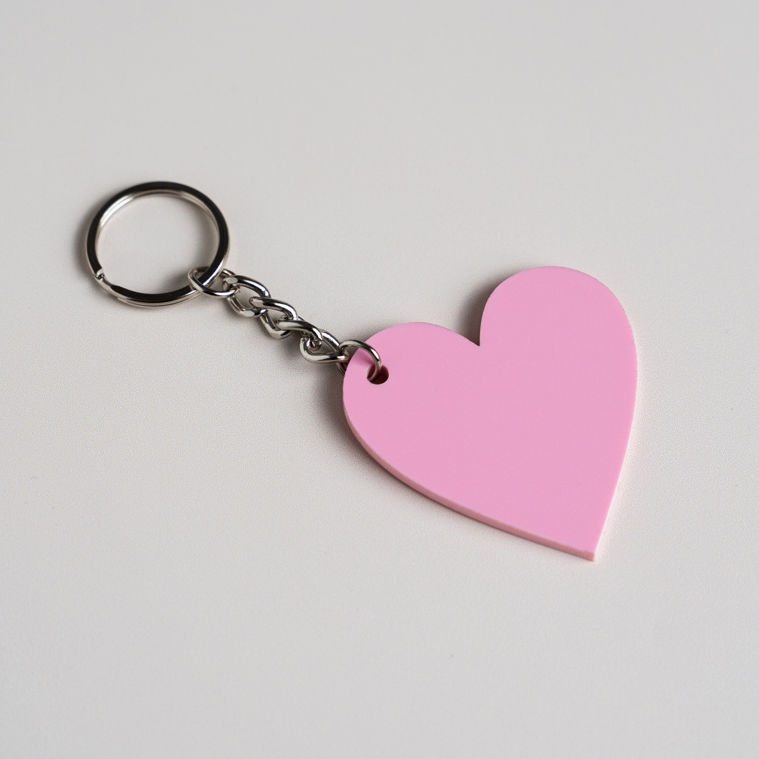 Heart Acrylic Key Rings