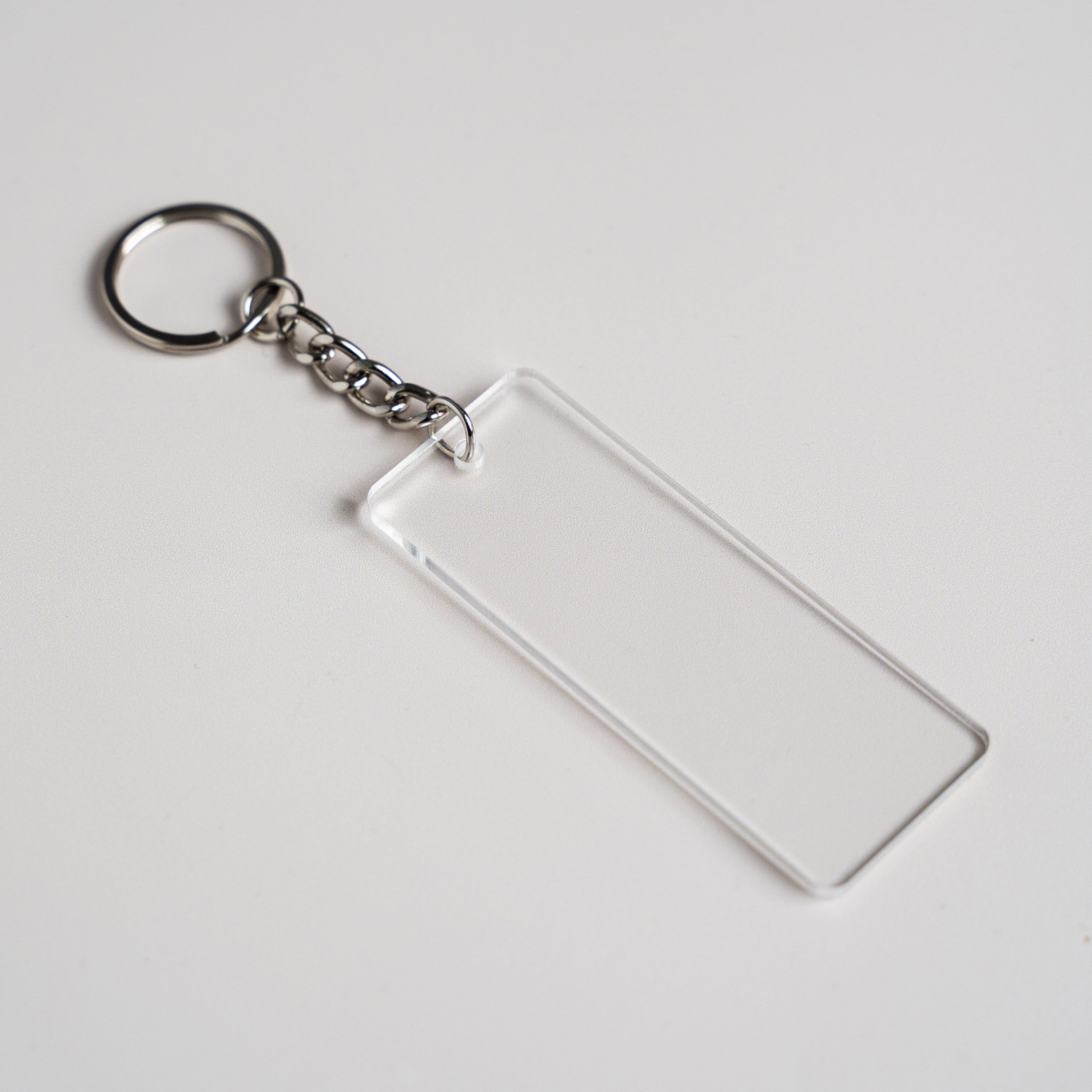 Slim Rectangle Acrylic Key Rings