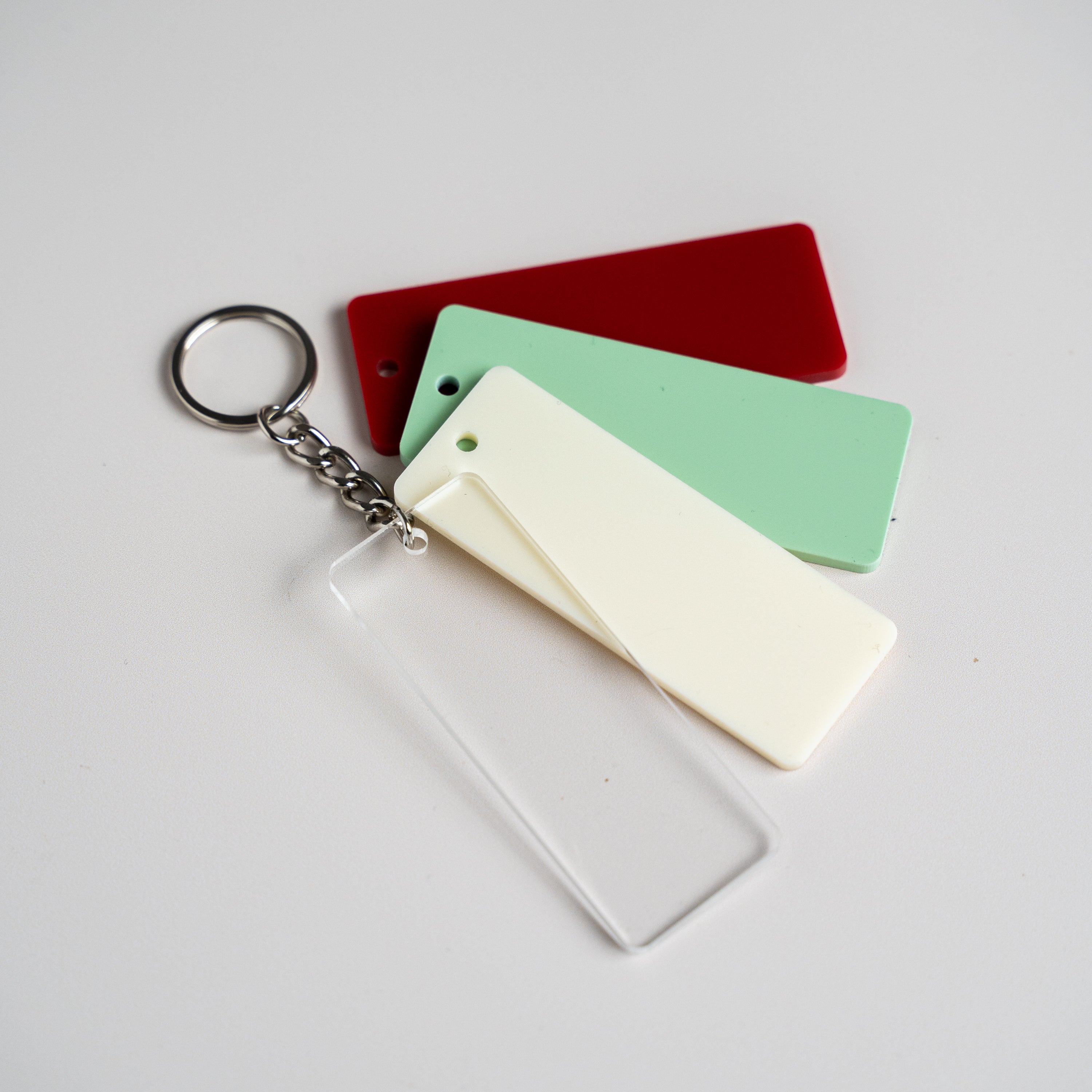 Slim Rectangle Acrylic Key Rings