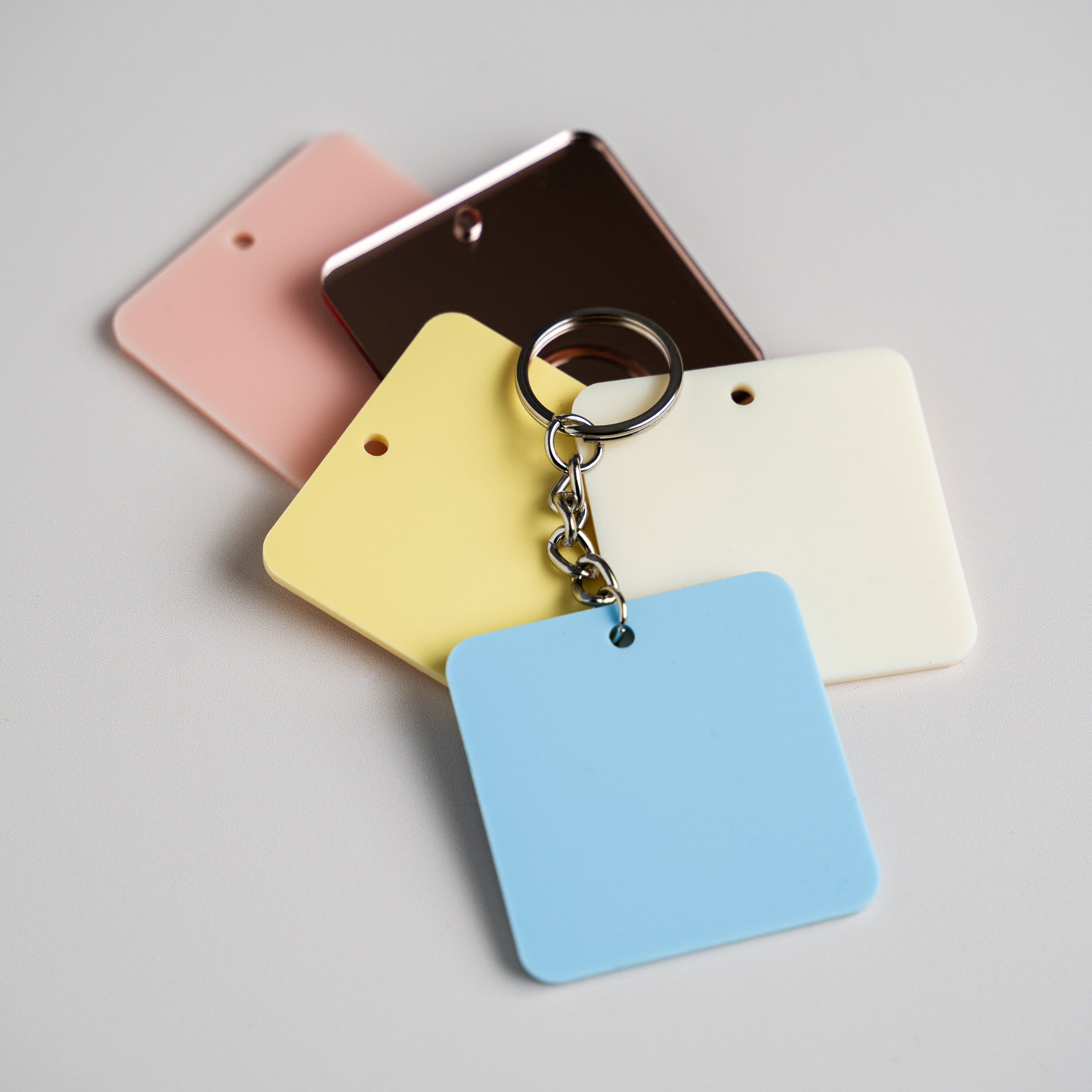 Square Acrylic Key Rings