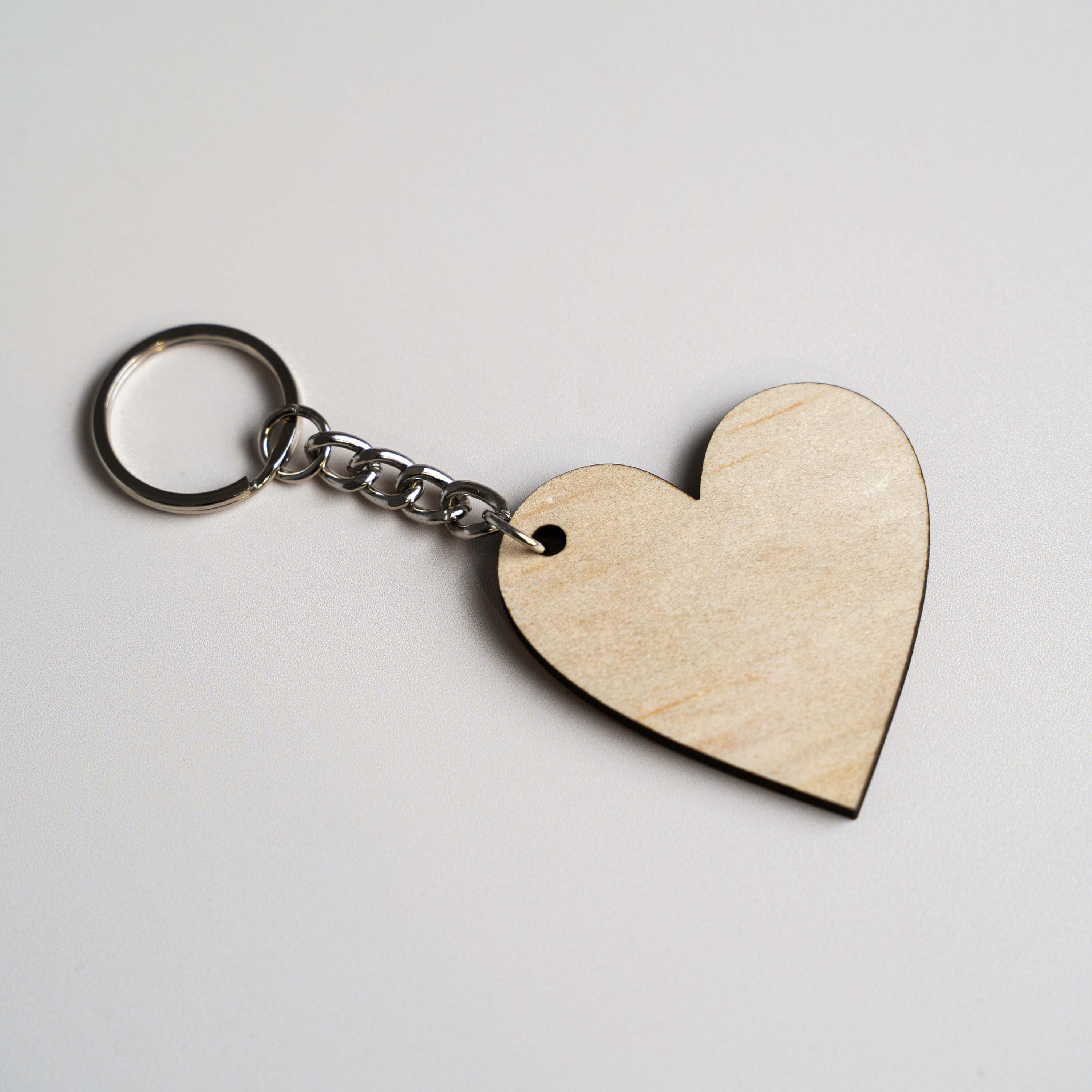 Heart Timber Key Ring